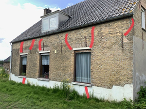 Inspectie van funderingsproblemen