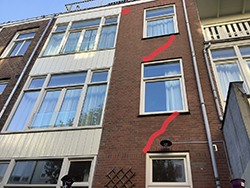 Scheurvorming patroon funderingsproblemen van appartementen